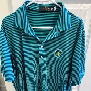 Polo by Ralph Lauren Teal and Navy Striped Shirt